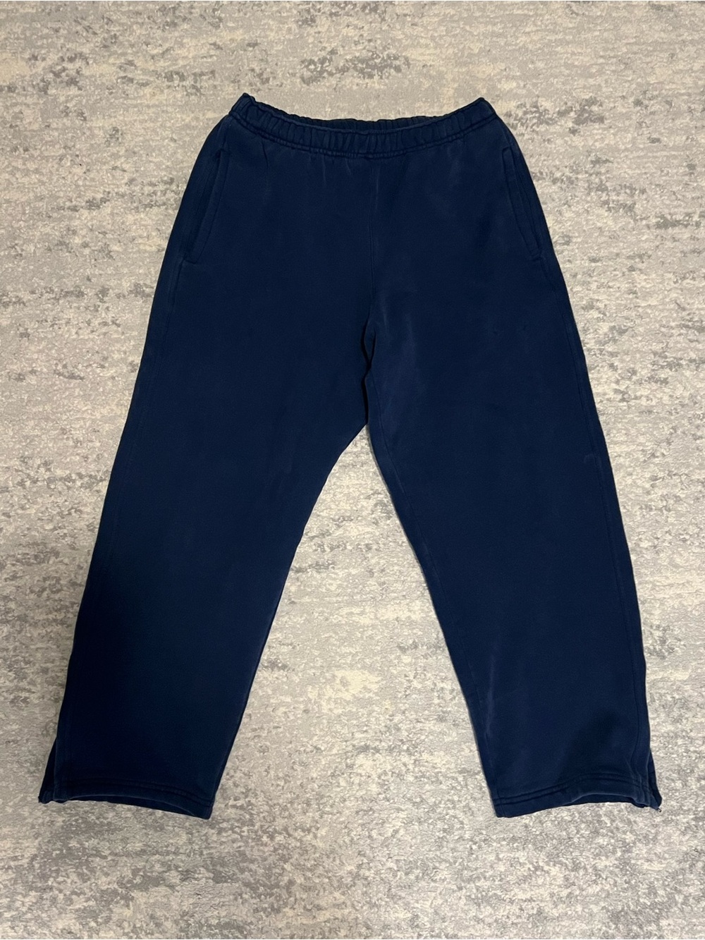 Athletic Works Men's Dark Navy Elastic-Waist Joggers